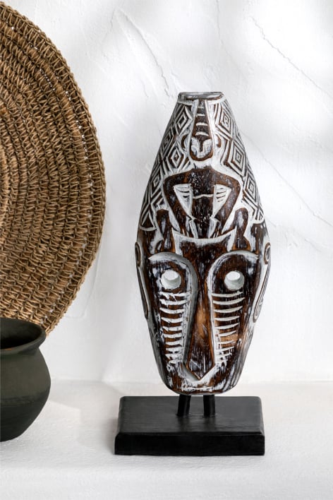 Figura Decorativa en Madera Nuba