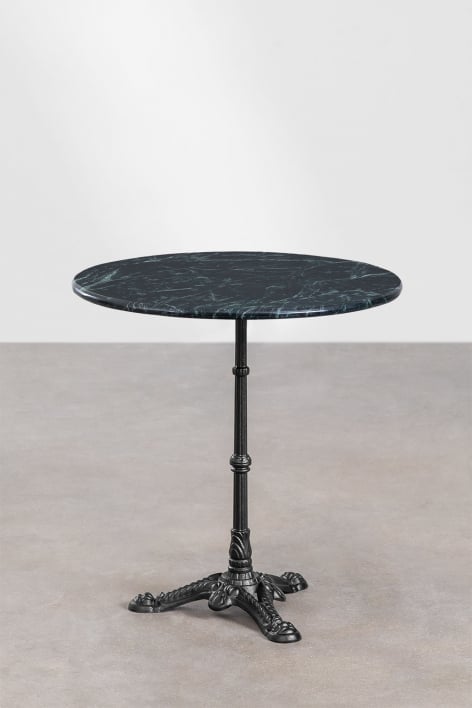  Mesa de centro redonda negra para sala de estar y espacios  pequeños, mesa de café con acento de madera de 31 pulgadas, mesa de centro  moderna : Hogar y Cocina