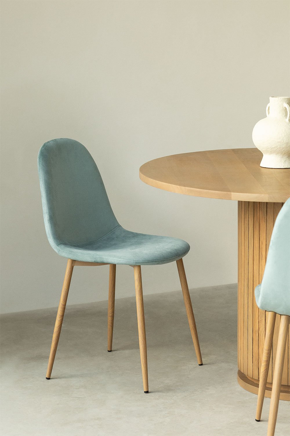Pack de 4 sillas de comedor en terciopelo Glamm    , imagen de galería 1