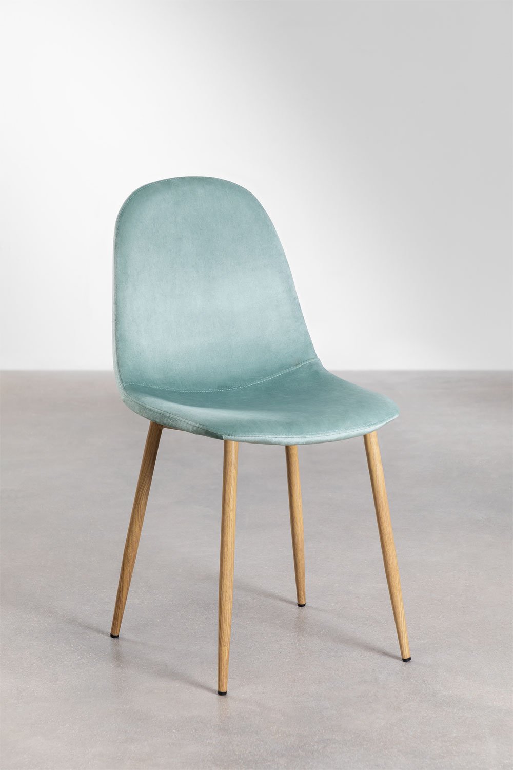 Pack de 4 sillas de comedor en terciopelo Glamm    , imagen de galería 2