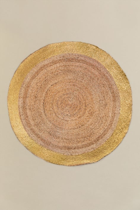 Alfombra en Yute Natural Dagna (Ø153 cm) Metalizada