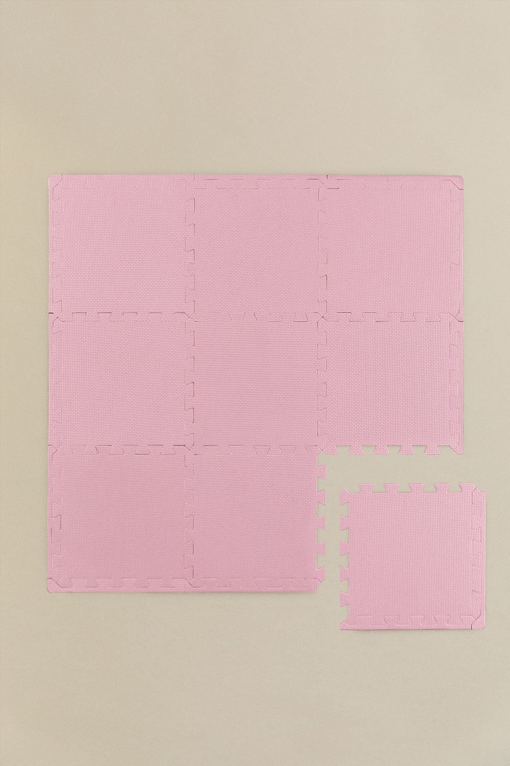 Suelo puzzle rosa 91cm
