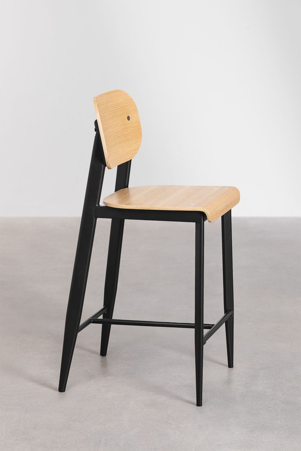 Taburete alto 65 cm en chapa de roble And, imagen de galería 5