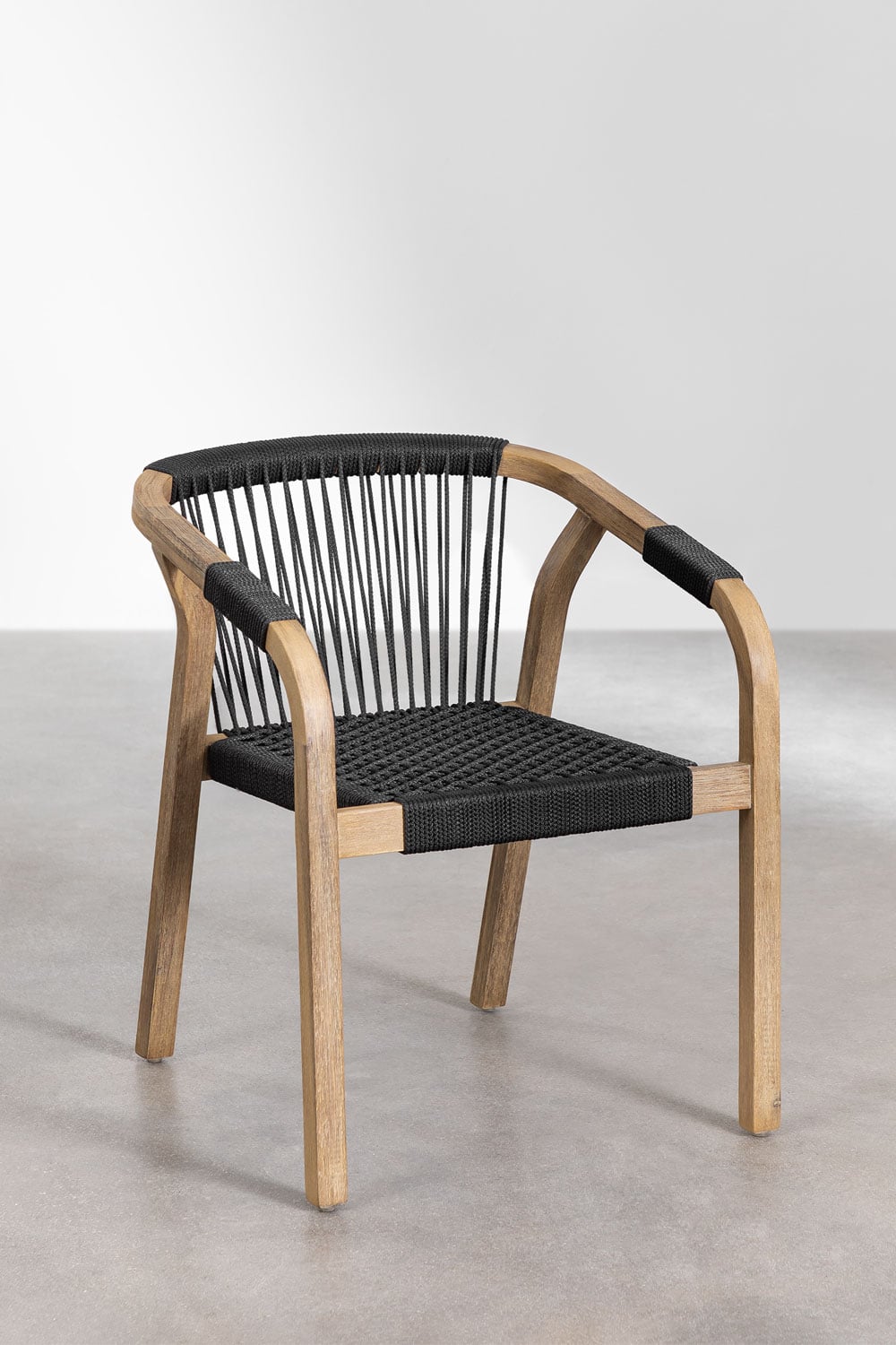 Pack de 4 sillas de jardín con reposabrazos en madera de acacia Dubai      , imagen de galer&iacute;a 8