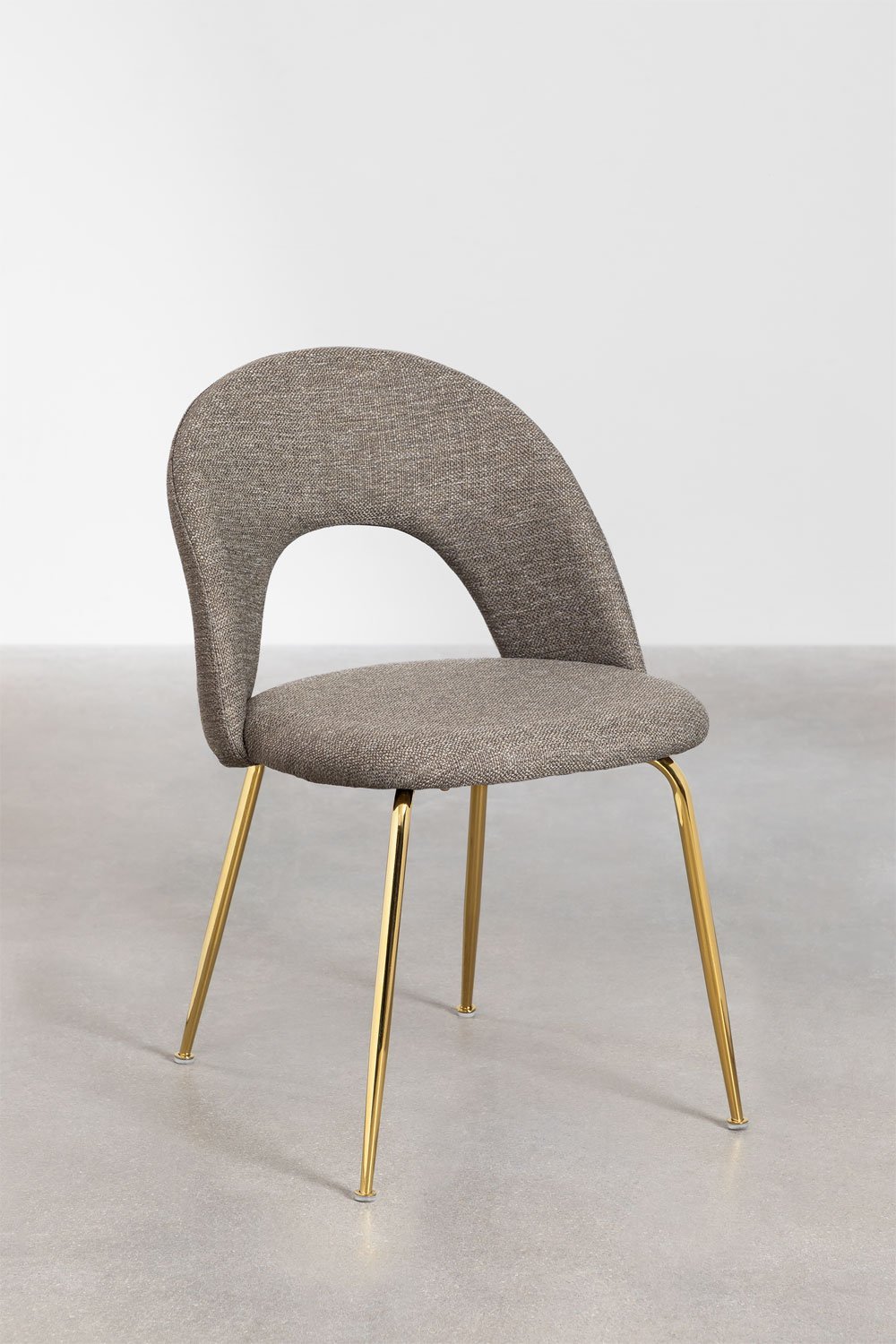 Silla de comedor tapizada en tela Glorys    , imagen de galería 1