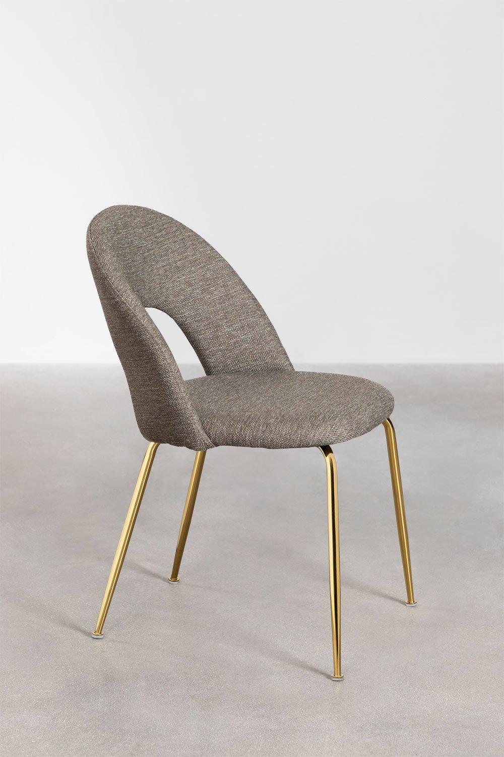Silla de comedor tapizada en tela Glorys    , imagen de galería 2