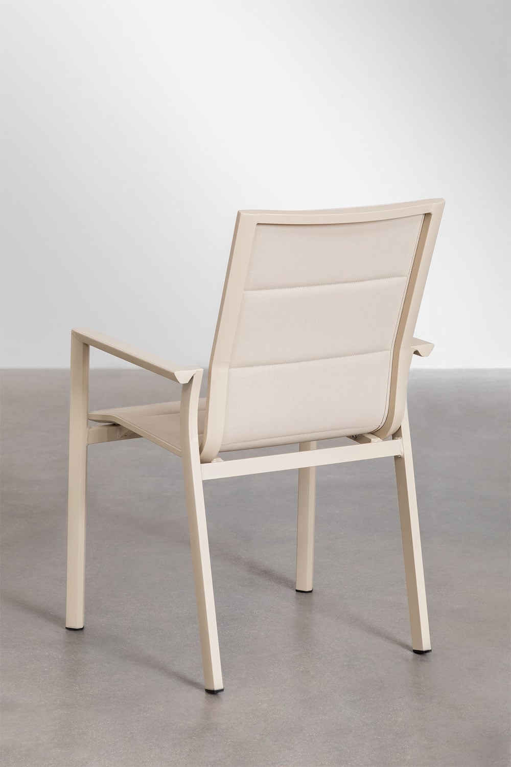 Pack de 2 sillas de jardín apilables con reposabrazos en aluminio Karena, imagen de galer&iacute;a 5