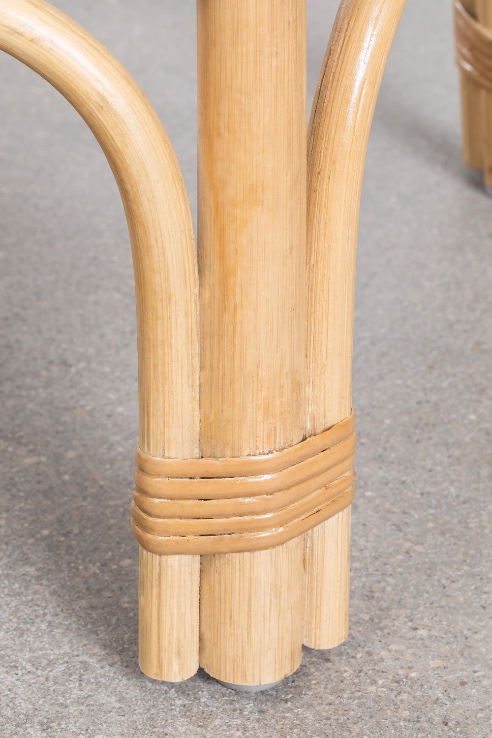 Taburete alto de jardín 65 cm en ratán acabdo natural Jachel, imagen de galería 4