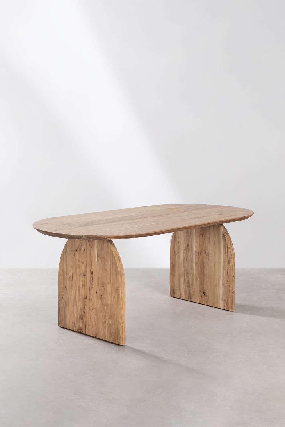 Mesa de comedor ovalada en madera de acacia (200x100 cm) Bedum, imagen de galería 2