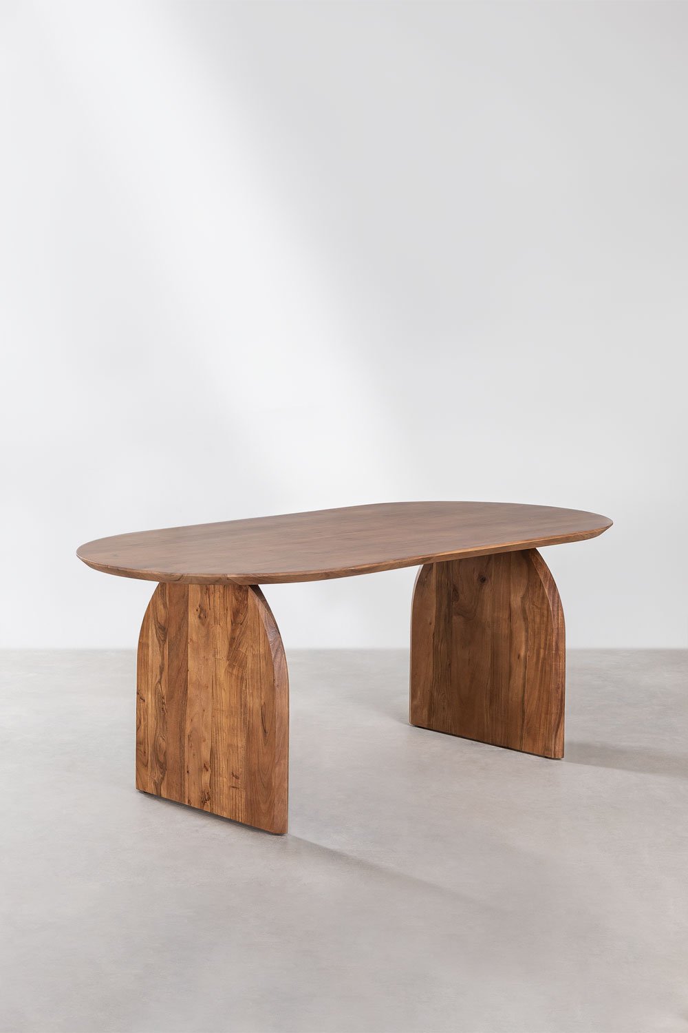 Mesa de comedor ovalada en madera de acacia (200x100 cm) Bedum, imagen de galería 2