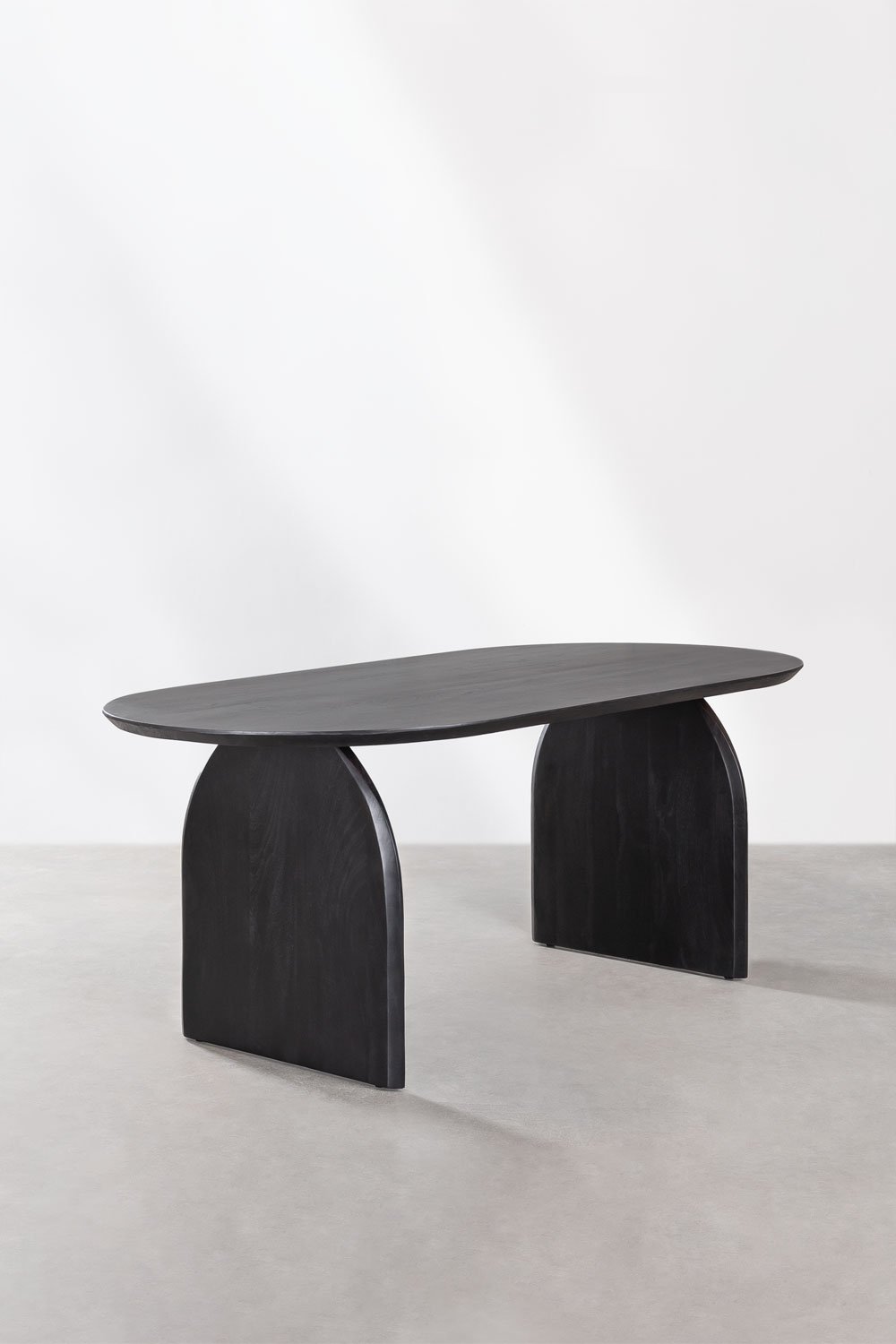 Mesa de comedor ovalada en madera de acacia (200x100 cm) Bedum, imagen de galería 2