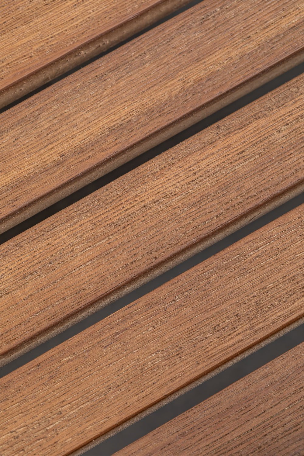 Mesa de centro para jardín cuadrada 100x100 cm en aluminio y madera de acacia Taranis    , imagen de galería 5