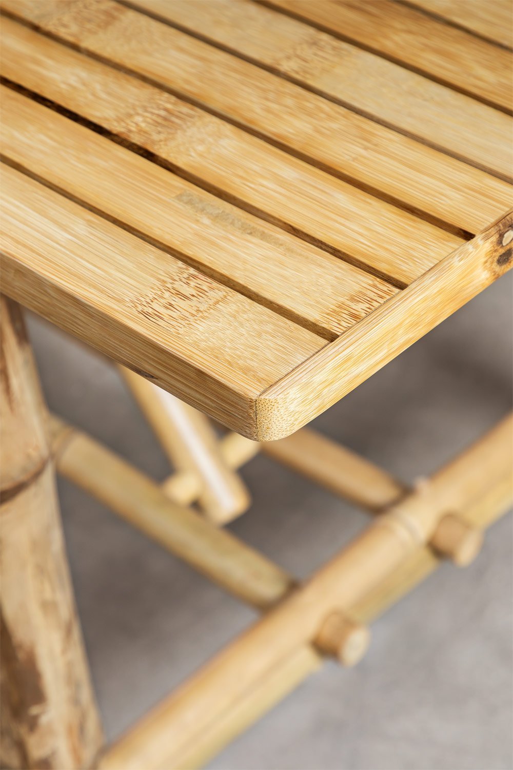 Mesa de jardín rectangular en bambú Senia , imagen de galería 5