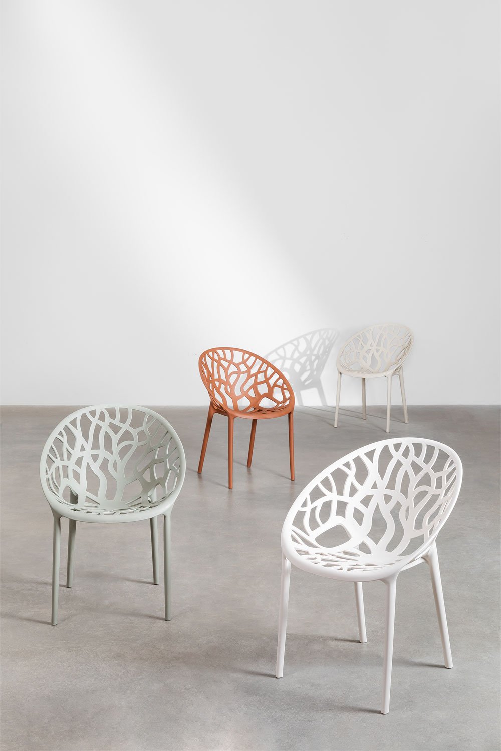 Pack de 2 sillas de comedor apilables en polipropileno Ores , imagen de galería 8