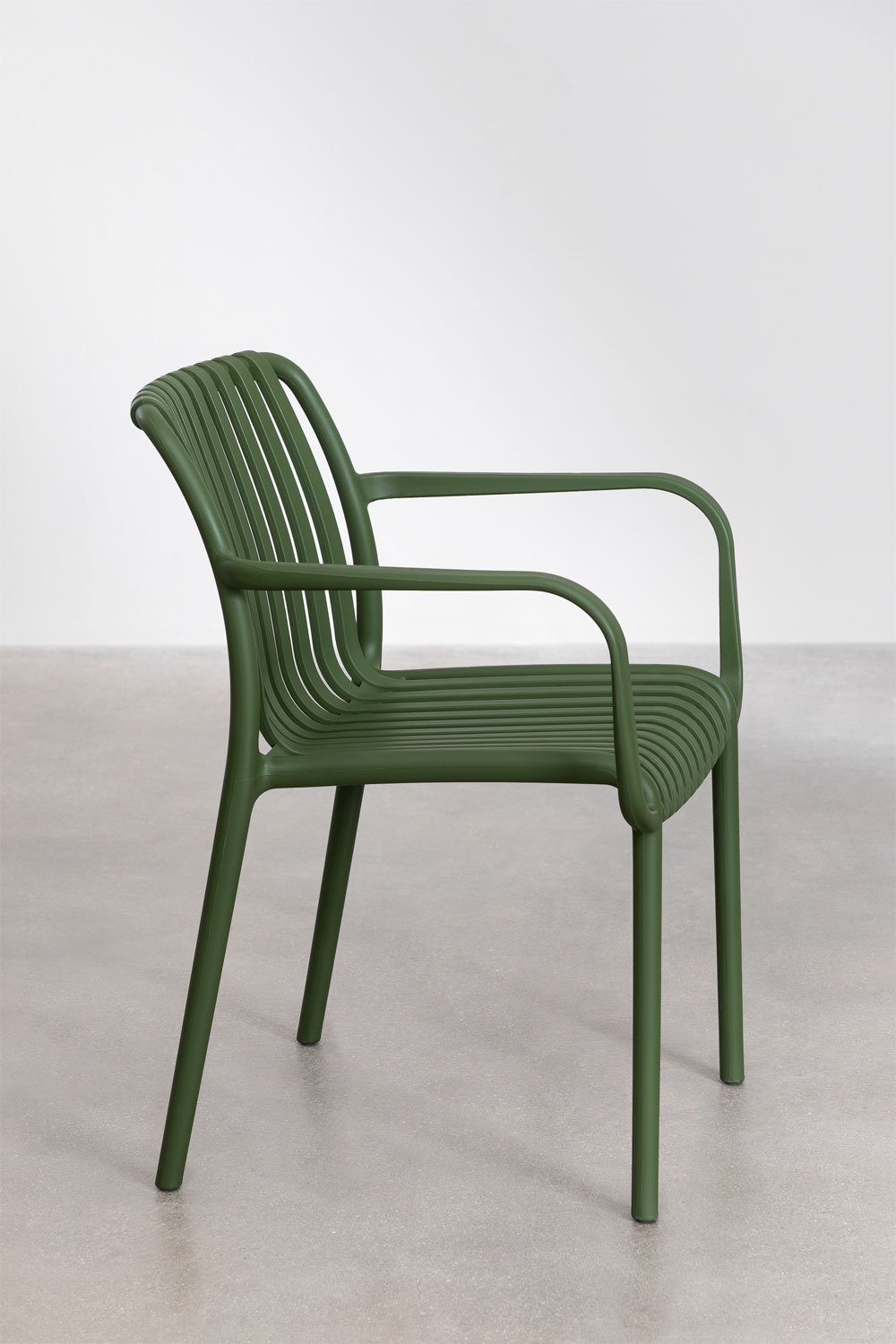 Pack de 2 sillas de comedor con reposabrazos en polipropileno Wendell, imagen de galería 2