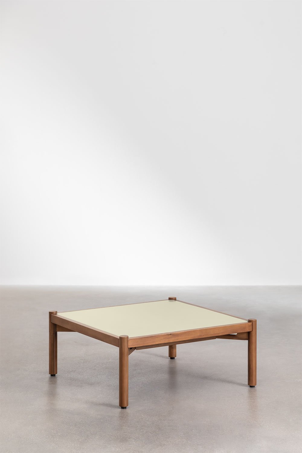 Mesa de centro para jardín en cemento y madera de acacia Gamila  , imagen de galería 1