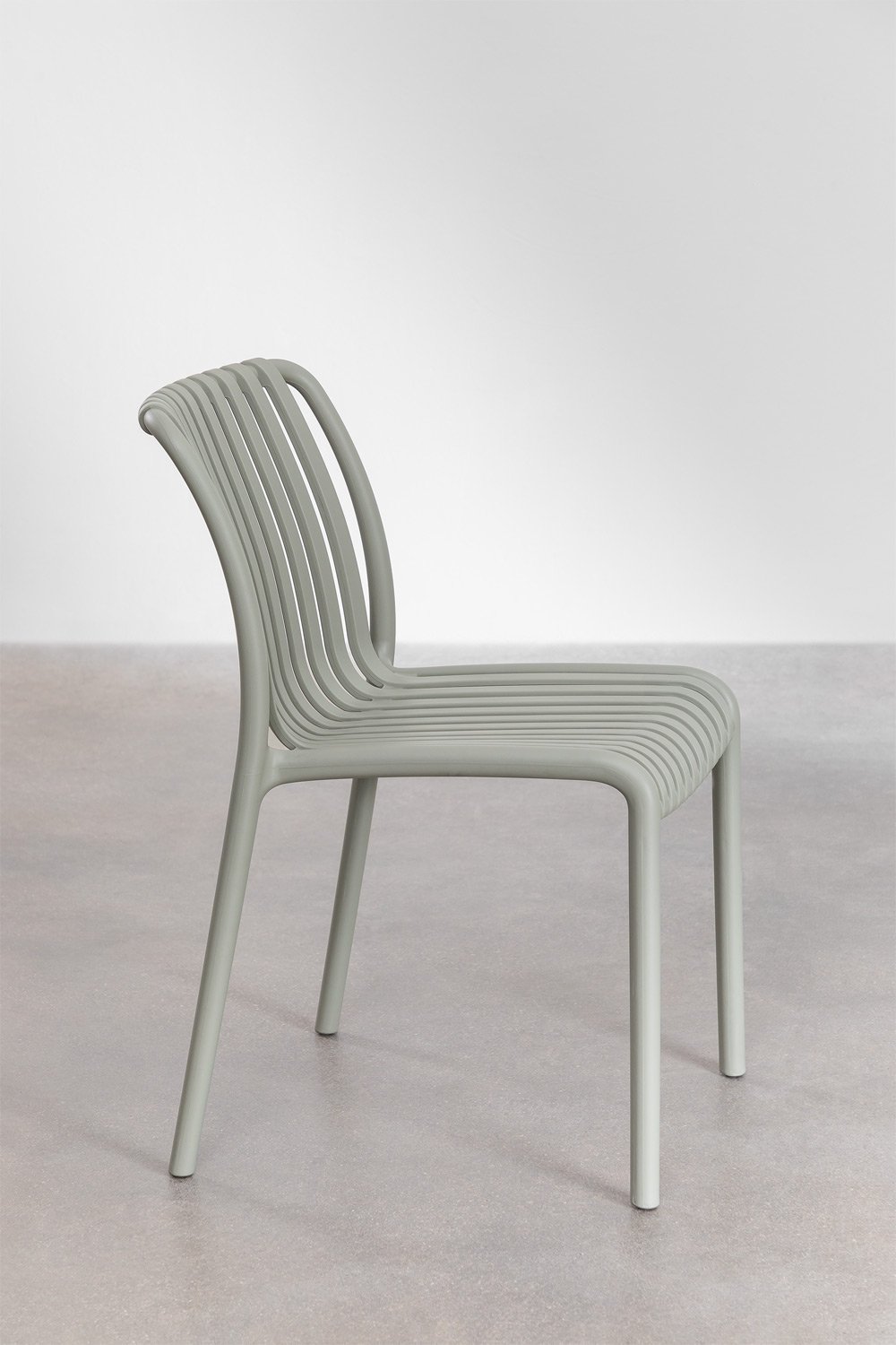 Pack de 4 sillas de comedor apilables en polipropileno Wendell  , imagen de galería 2