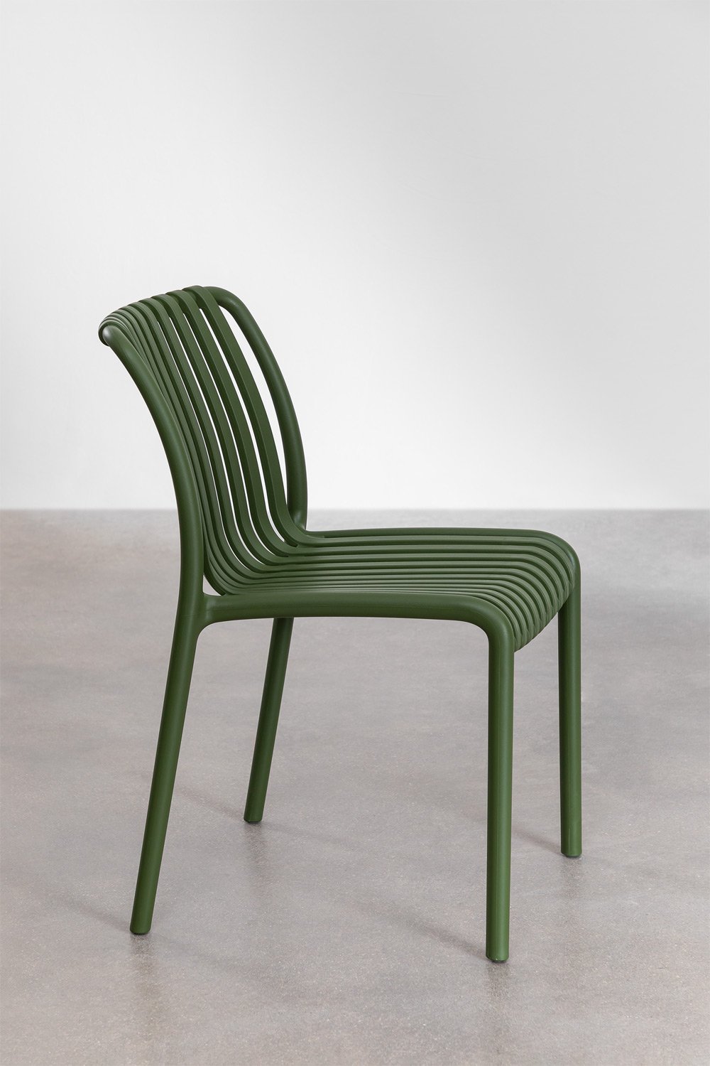 Pack de 4 sillas de comedor apilables en polipropileno Wendell  , imagen de galería 2