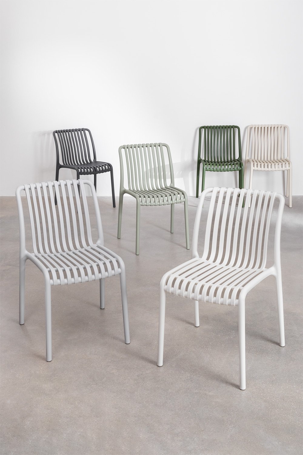 Silla de jardín apilable en polipropileno Wendell, imagen de galería 9