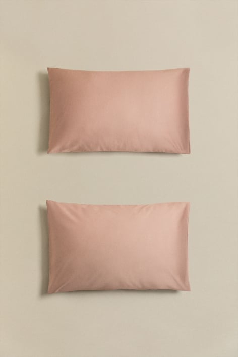 Set de 2 fundas de almohada en satén de 300 hilos Sampras