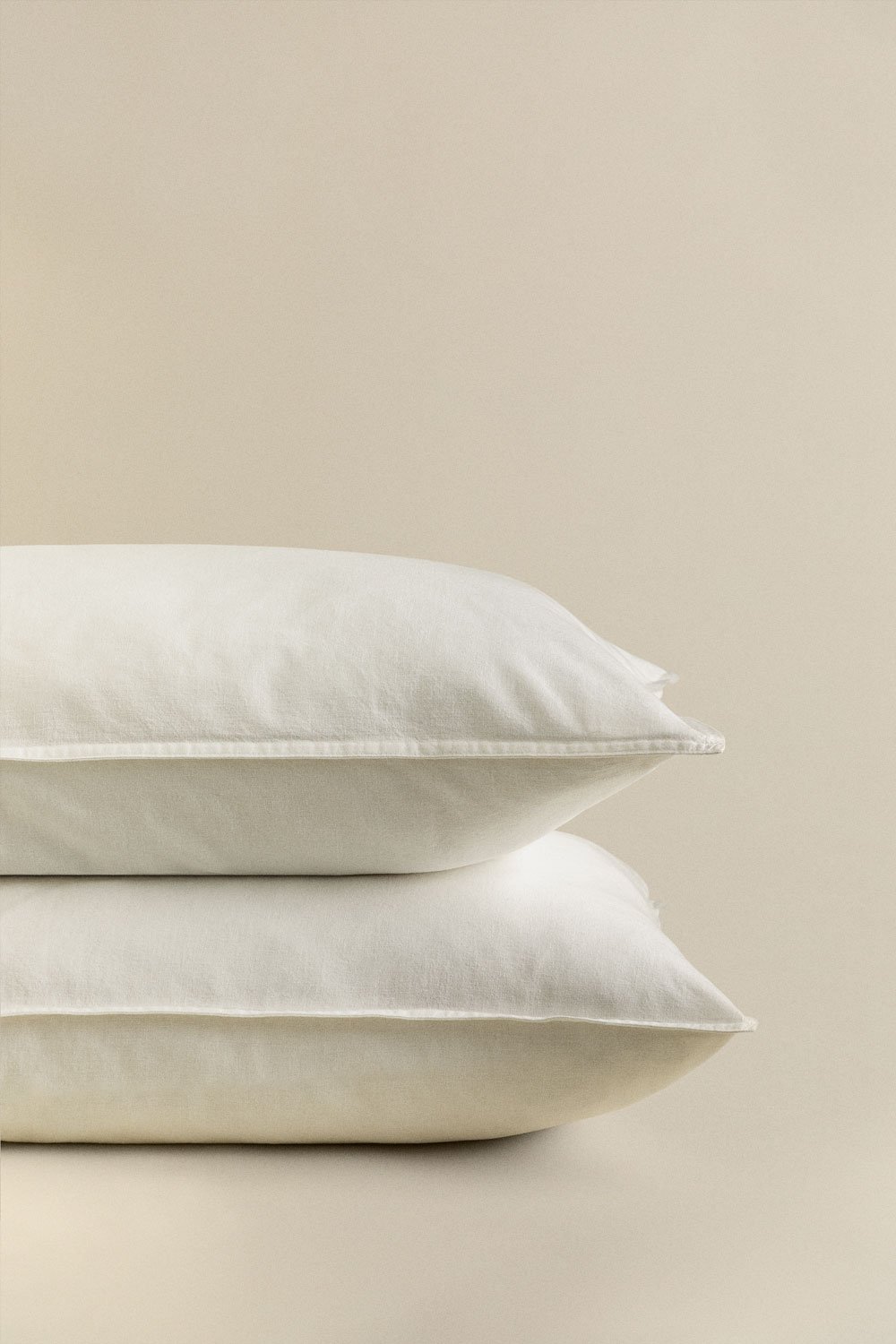 Set de 2 fundas de almohada en lino de 160g/m² Sorana, imagen de galería 3