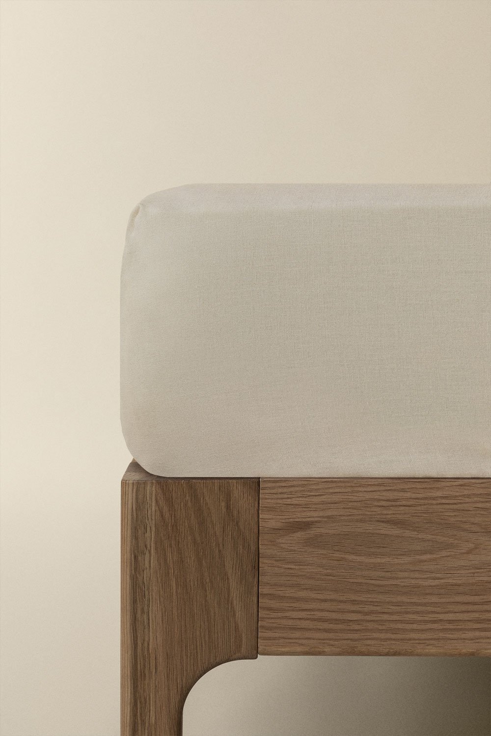 Sábana bajera en lino de 160g/m² Sorana, imagen de galería 1