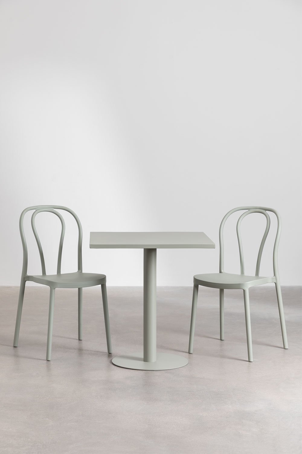 Set de Mesa Cuadrada 70x70 cm y 2 Sillas de Jardín Mizzi, imagen de galería 2