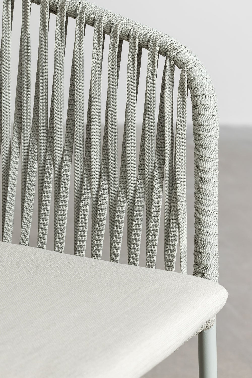 Silla de comedor con reposabrazos en hierro y cuerda trenzada Jocelyn, imagen de galer&iacute;a 6