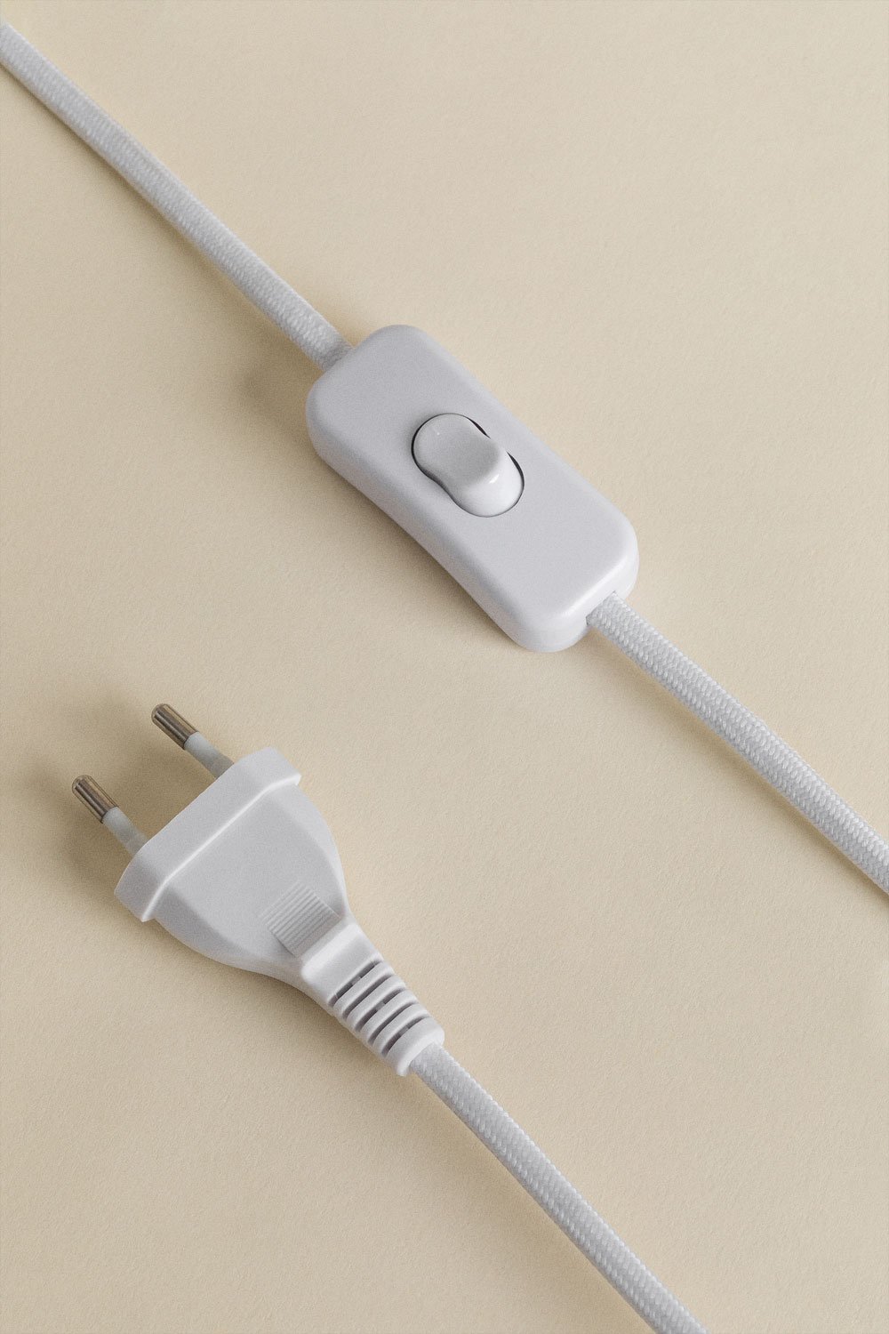 Lámpara de mesa en lino y fibra de vidrio Otile, imagen de galería 6