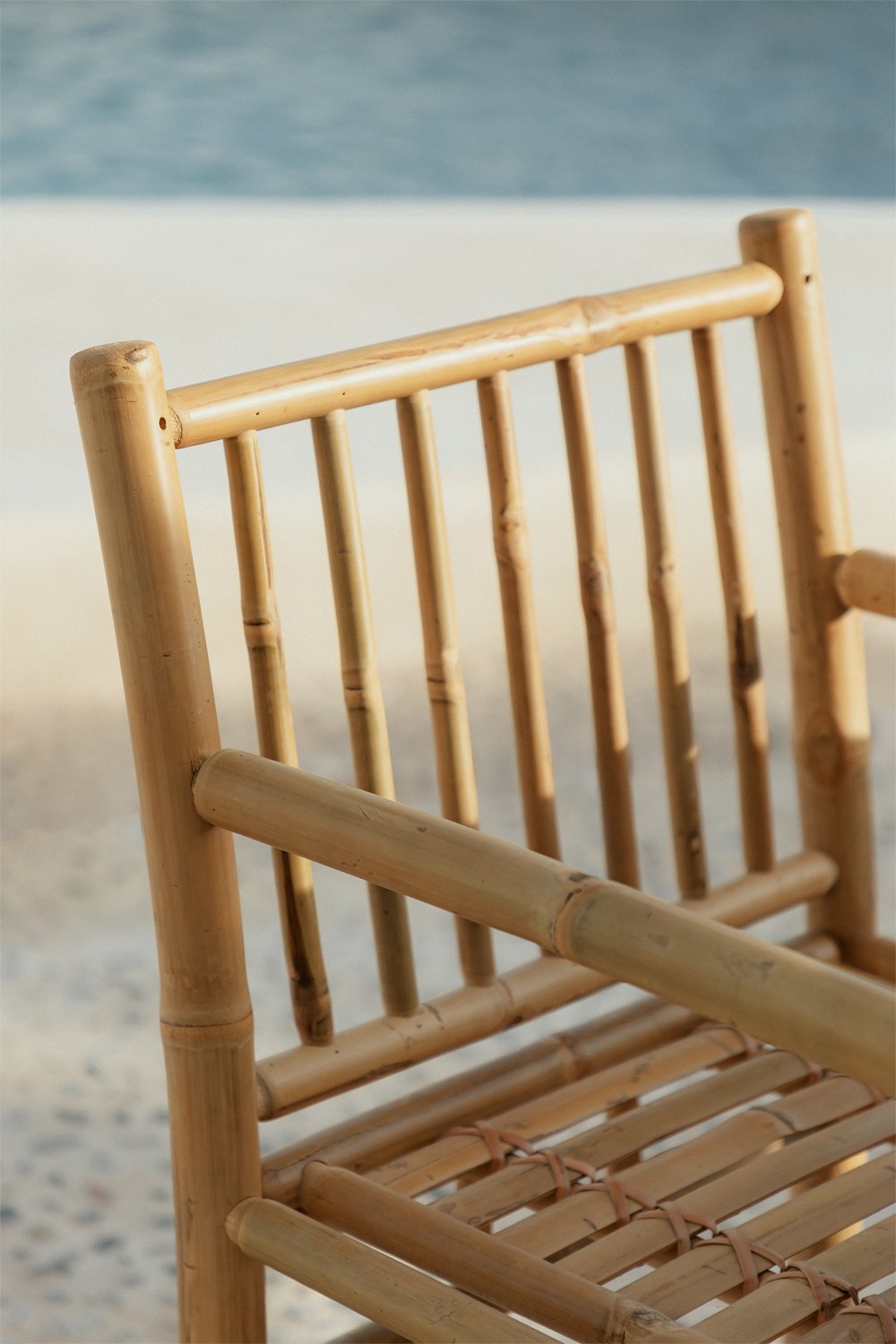 Silla de jardín con reposabrazos en bambú Senia, imagen de galería 2