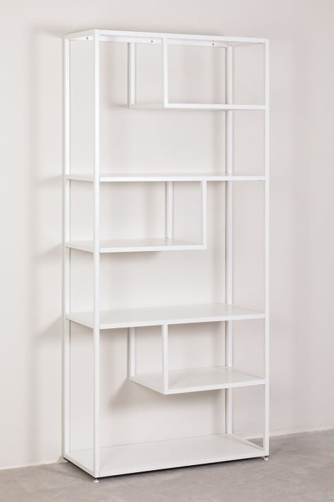 Librería en Acero Thura - Blanco Gardenia