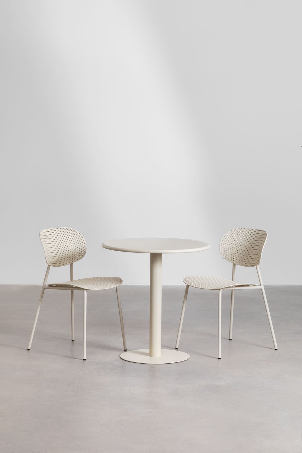 Set de mesa redonda Ø70 cm Mizzi y 2 sillas de jardín en polipropileno y hierro Tupah             , imagen de galer&iacute;a 3