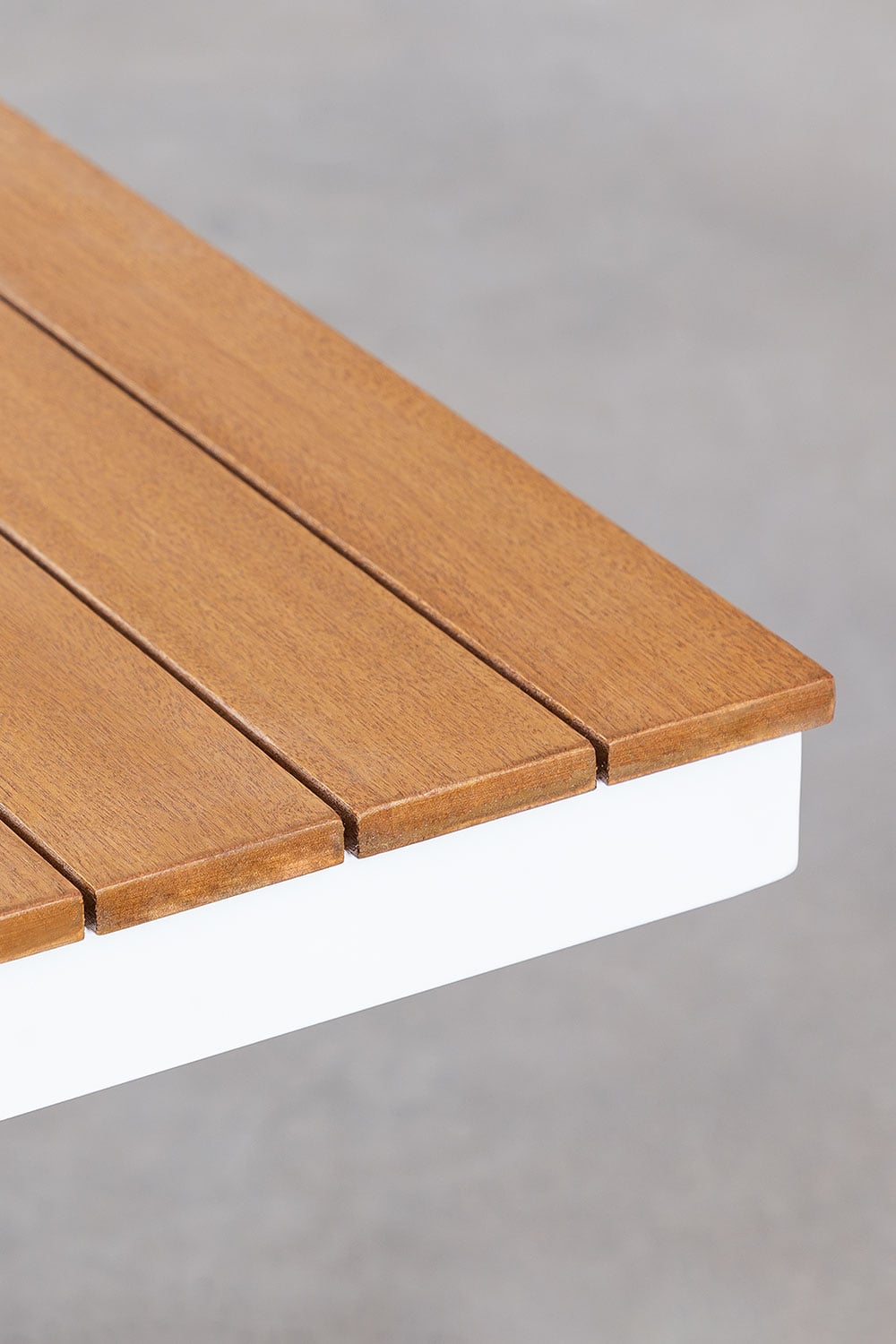 Mesa de jardín rectangular 180x100 cm en madera de eucalipto y aluminio Archer    , imagen de galer&iacute;a 4