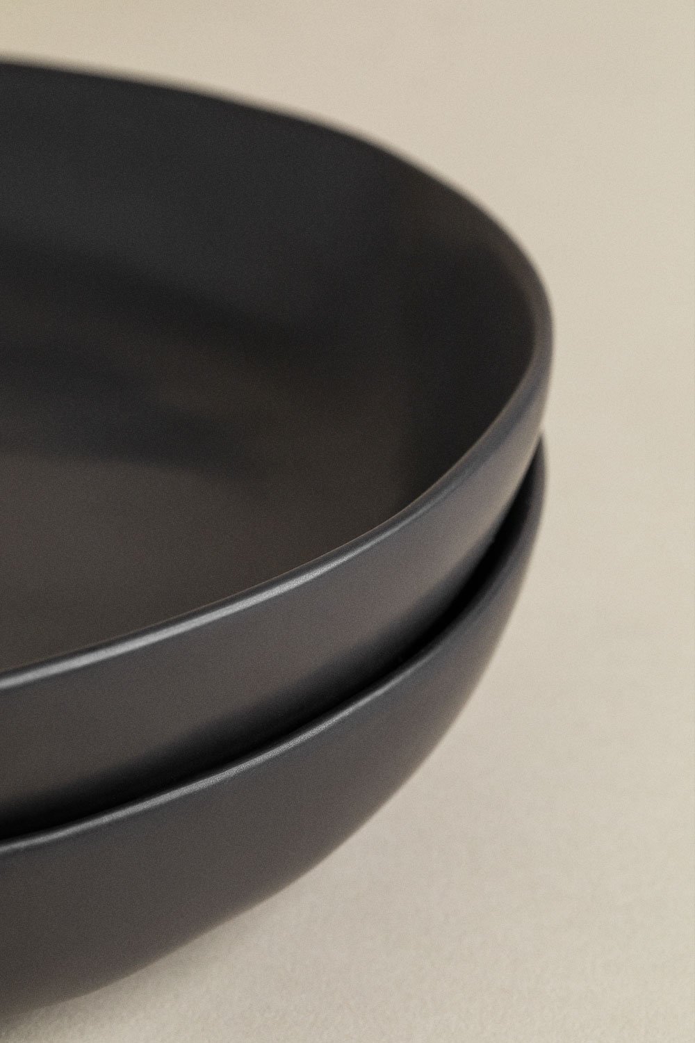 Pack de 2 platos hondos en gres Belvere         , imagen de galería 5