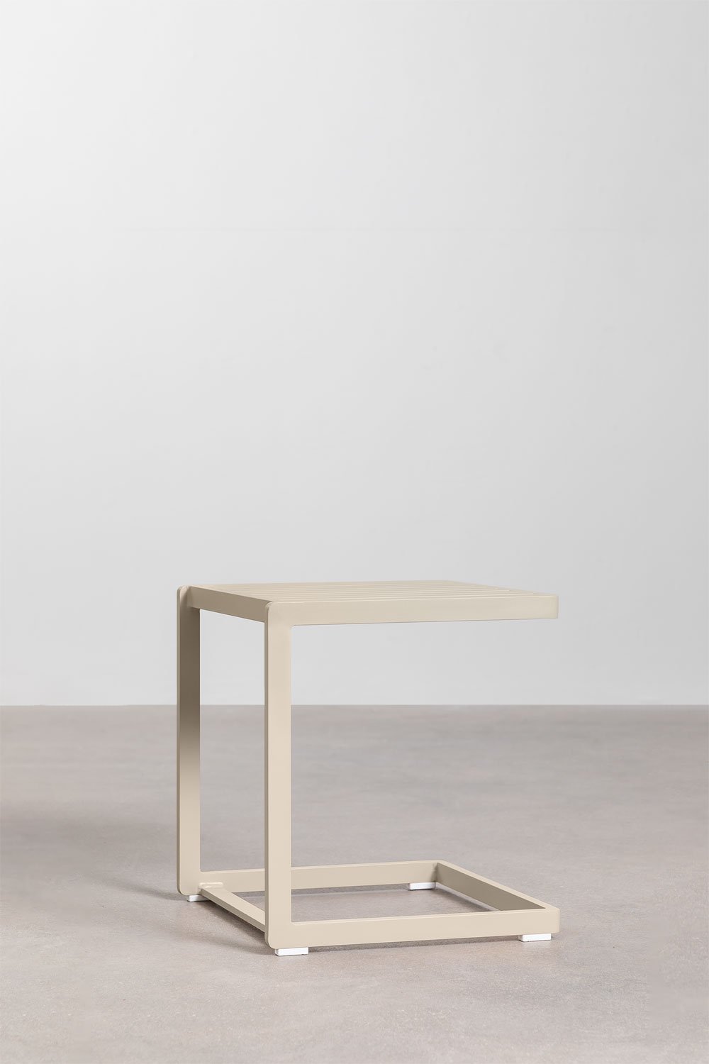 Mesa auxiliar para jardín cuadrada 40x40 cm en aluminio Dulem , imagen de galería 4