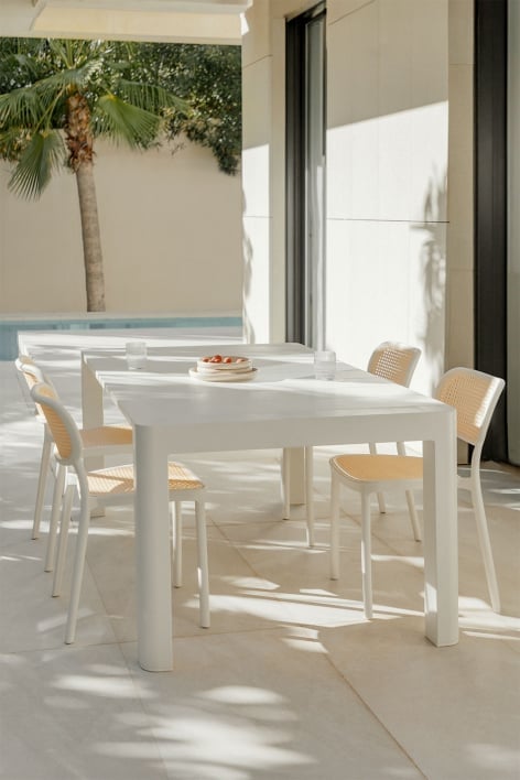 Mesa de jardín rectangular Arnadine