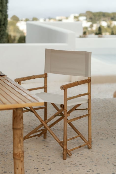 Silla de director plegable en bambú para jardín Woody