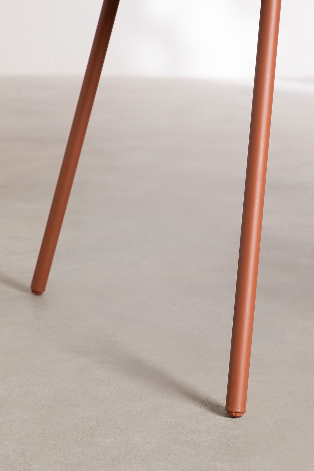 Set de mesa rectangular 160 x 90 cm y 4 sillas de comedor apilables en aluminio Arhiza, imagen de galer&iacute;a 4