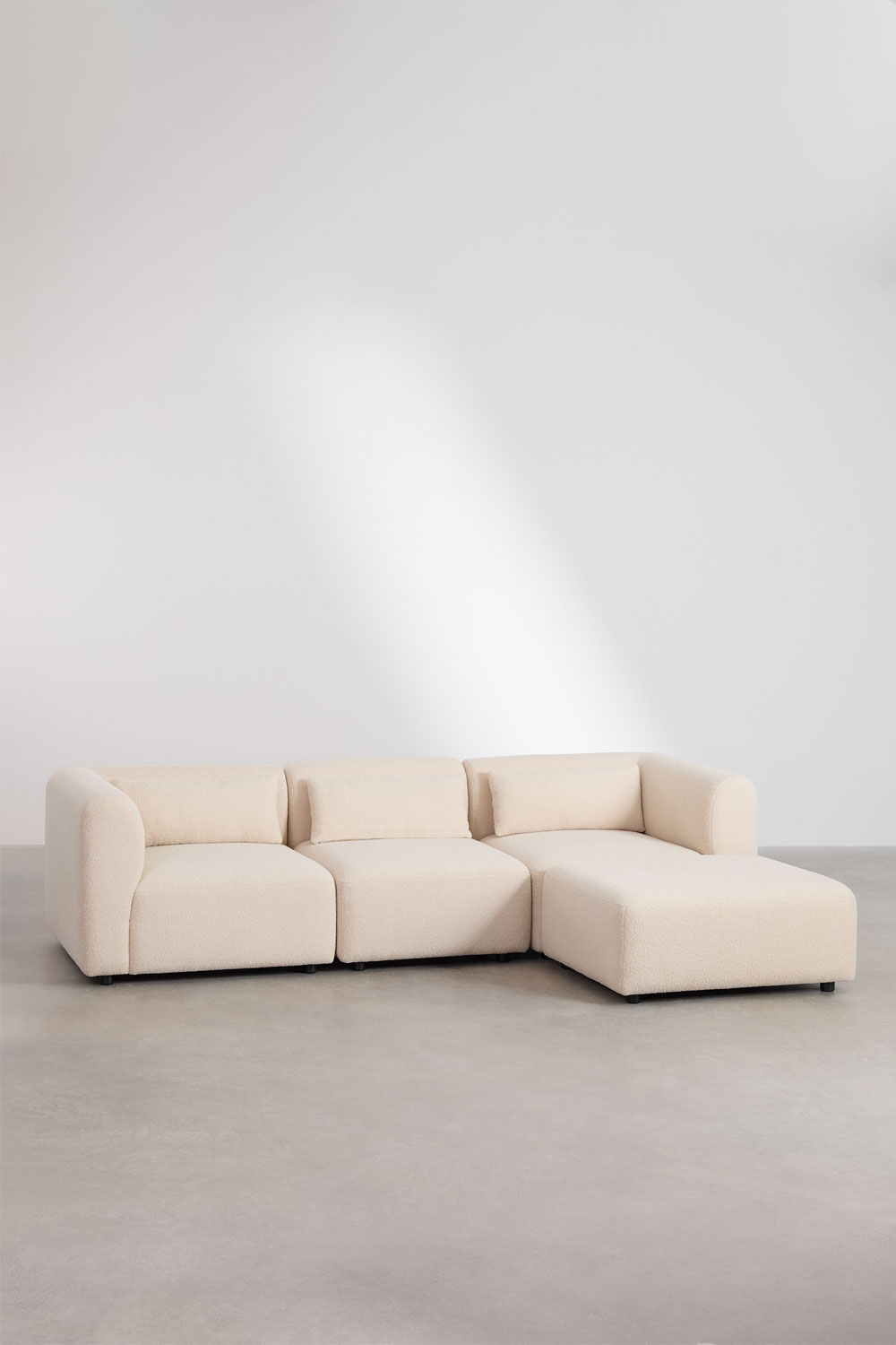 Sofá modular de 3 piezas con puff Fogler - SKLUM