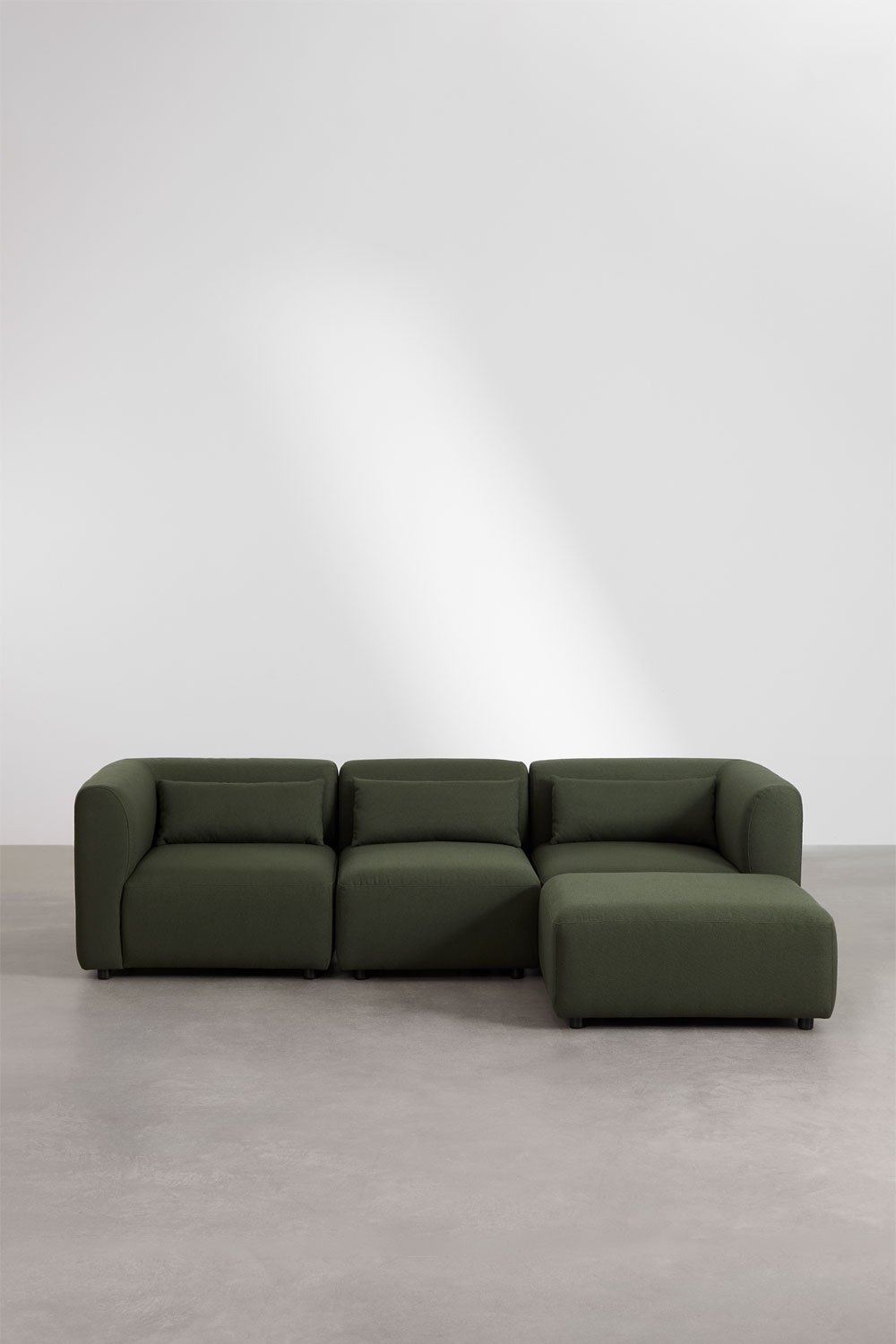 Sofá modular de 3 piezas con puff Fogler    , imagen de galería 4