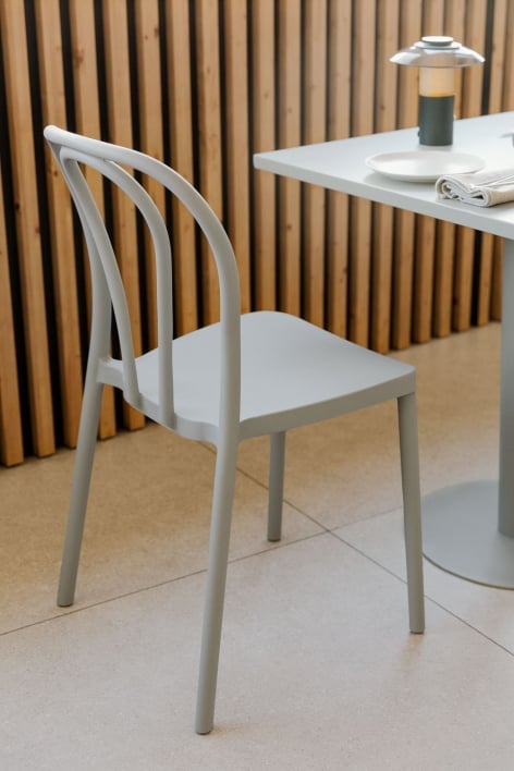 Silla de comedor apilable en polipropileno Mizzi - Verde Caqui