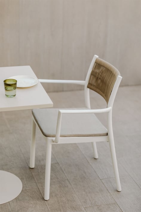 Silla de Jardín Apilable con Reposabrazos Favila