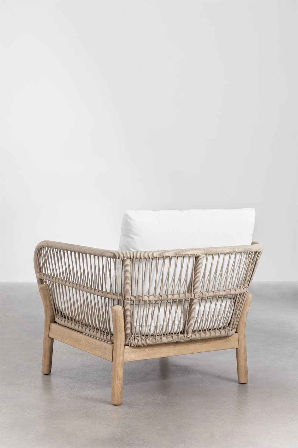 Sillón de jardín en aluminio y madera de acacia Karvia    , imagen de galería 5