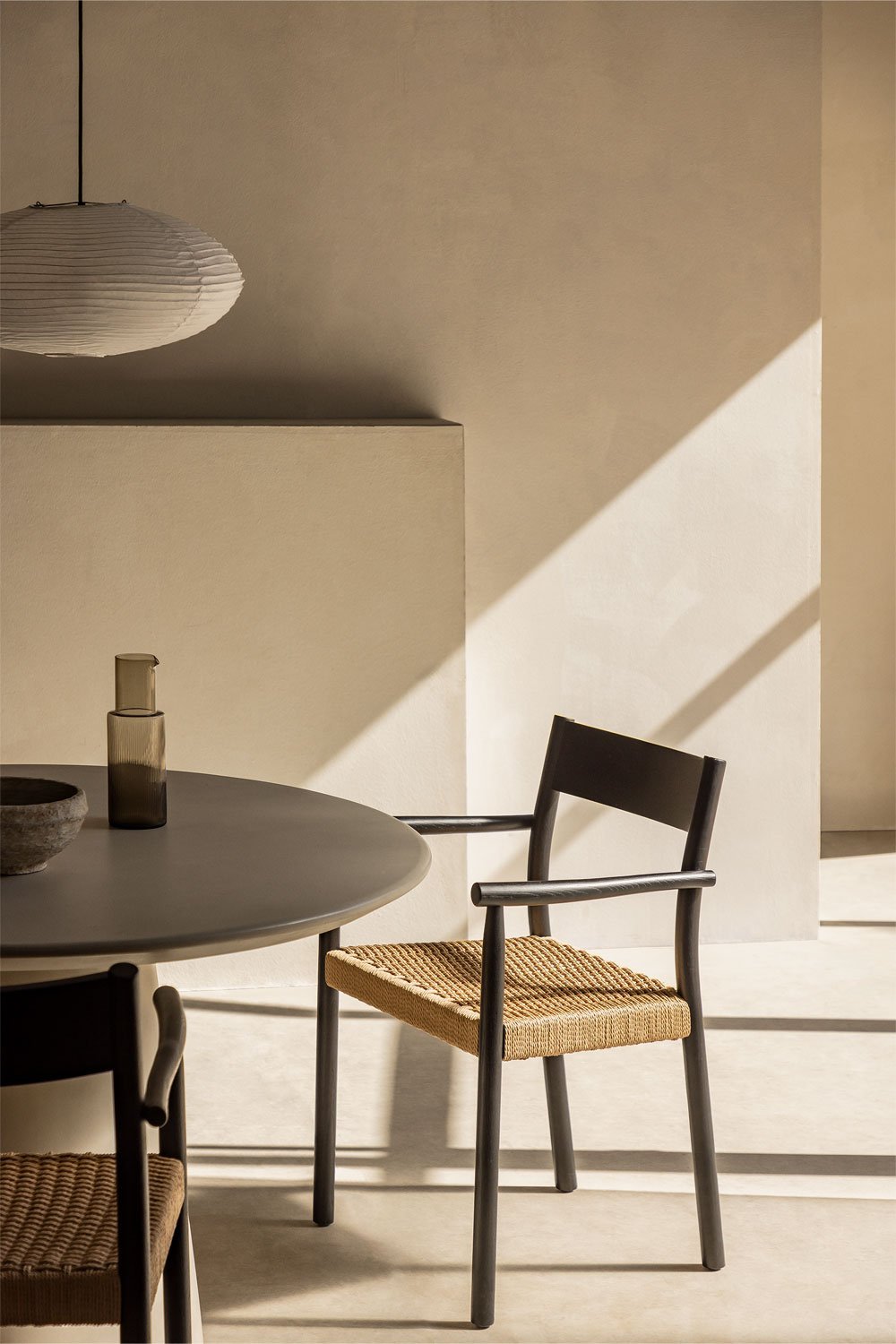 Silla de Comedor en Madera de Roble y Cuerda Trenzada Mara    , imagen de galería 1