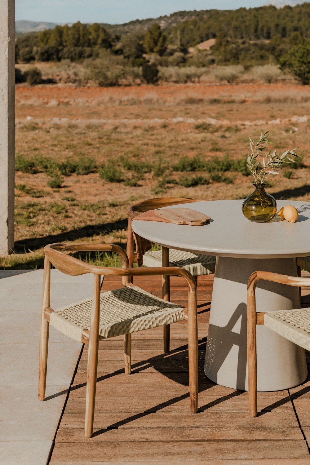 Silla de Jardín en Madera de Acacia y Cuerda Trenzada Mallory     , imagen de galería 1