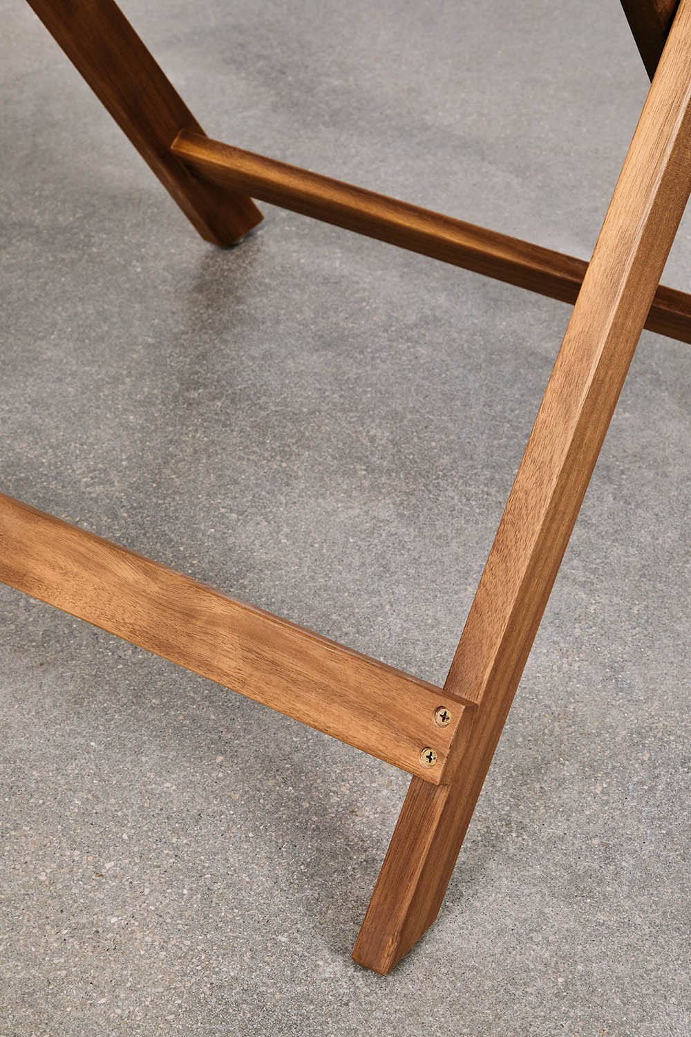 Mesa de jardín cuadrada 60x60 cm plegable en madera de acacia Delawer    , imagen de galería 5