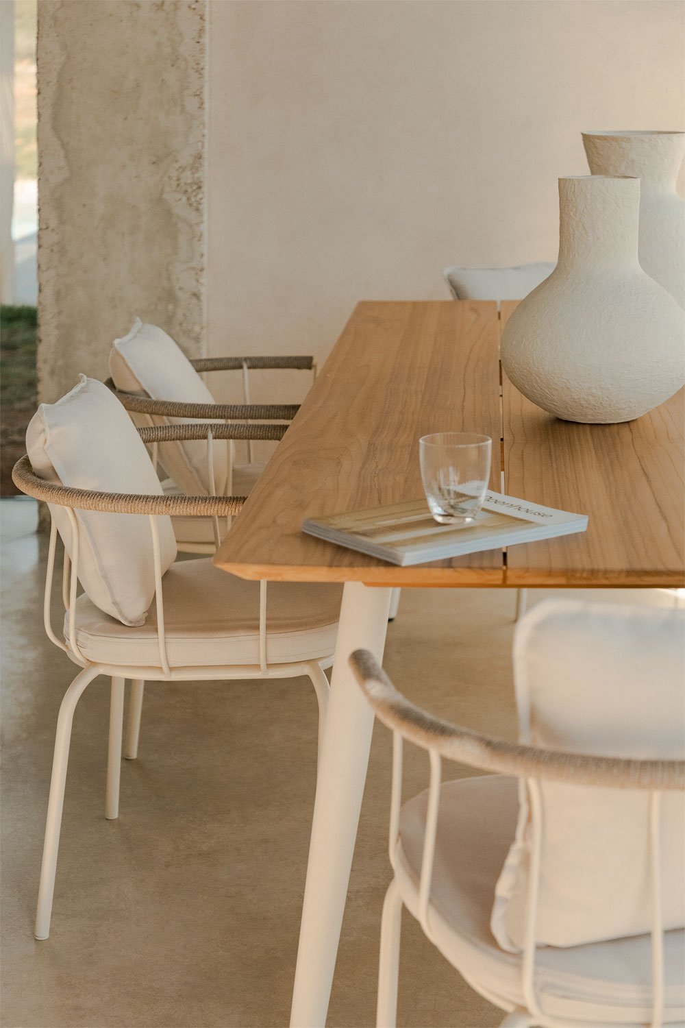 Silla de Comedor Apilable con Reposabrazos en Acero Boucid, imagen de galería 2