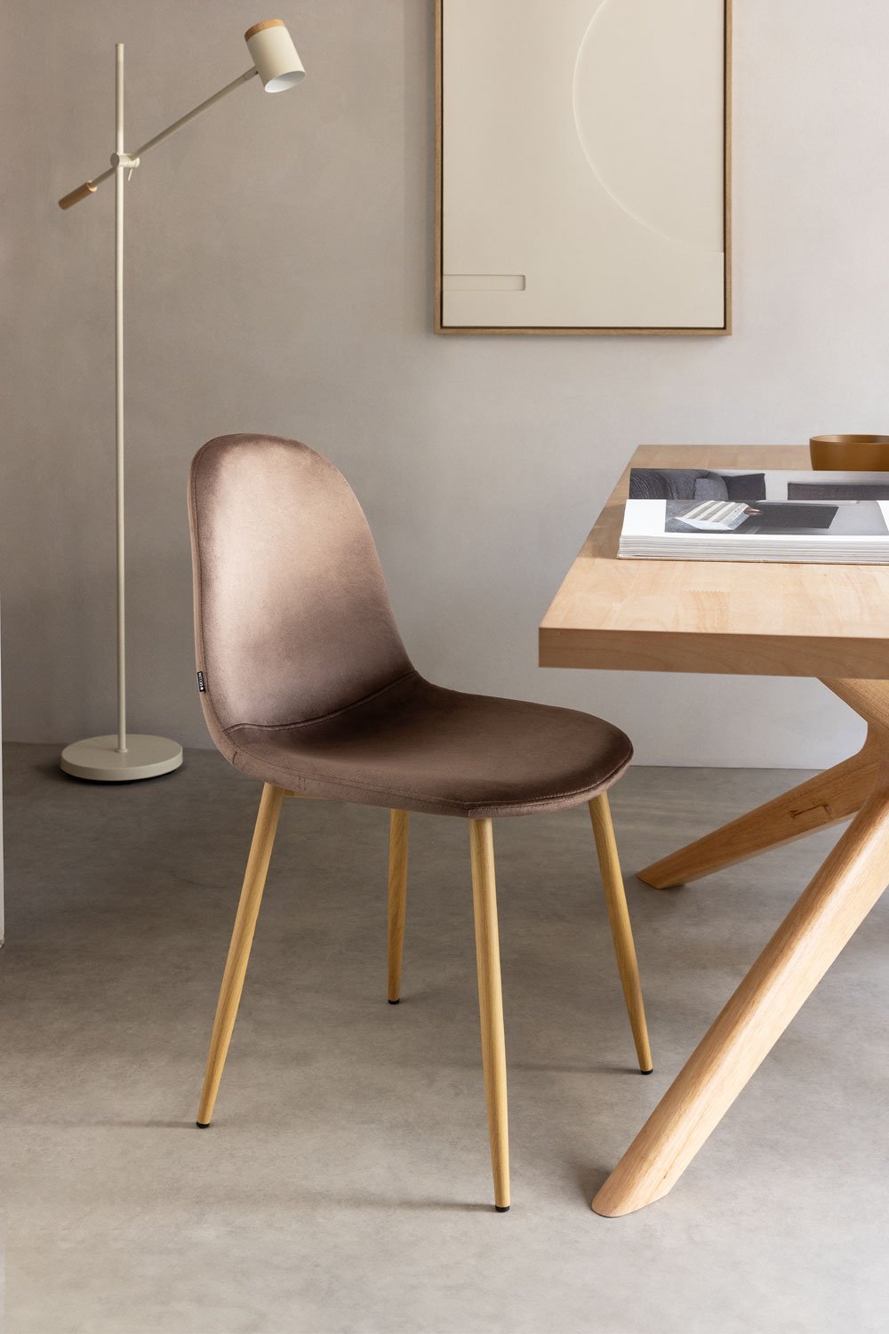 Silla de comedor en terciopelo Glamm  , imagen de galería 1