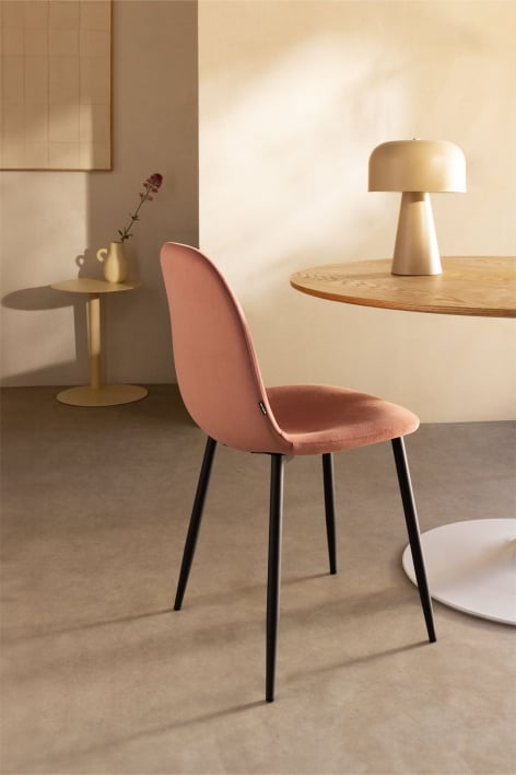 Silla de comedor en terciopelo Glamm - Rubor