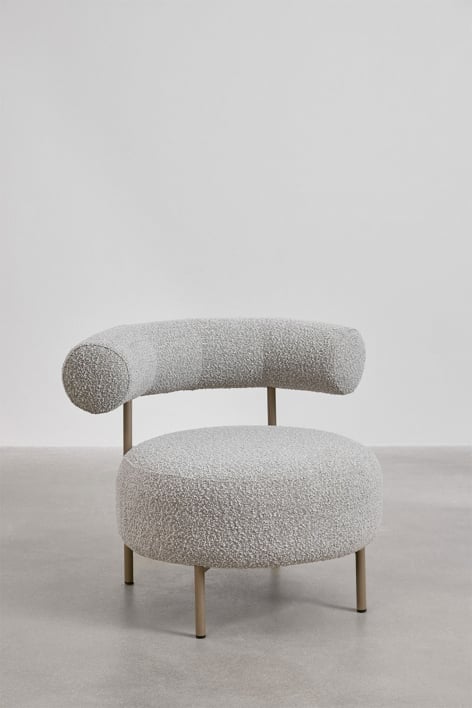 Pack de 2 sillones en tela bouclé Arieta